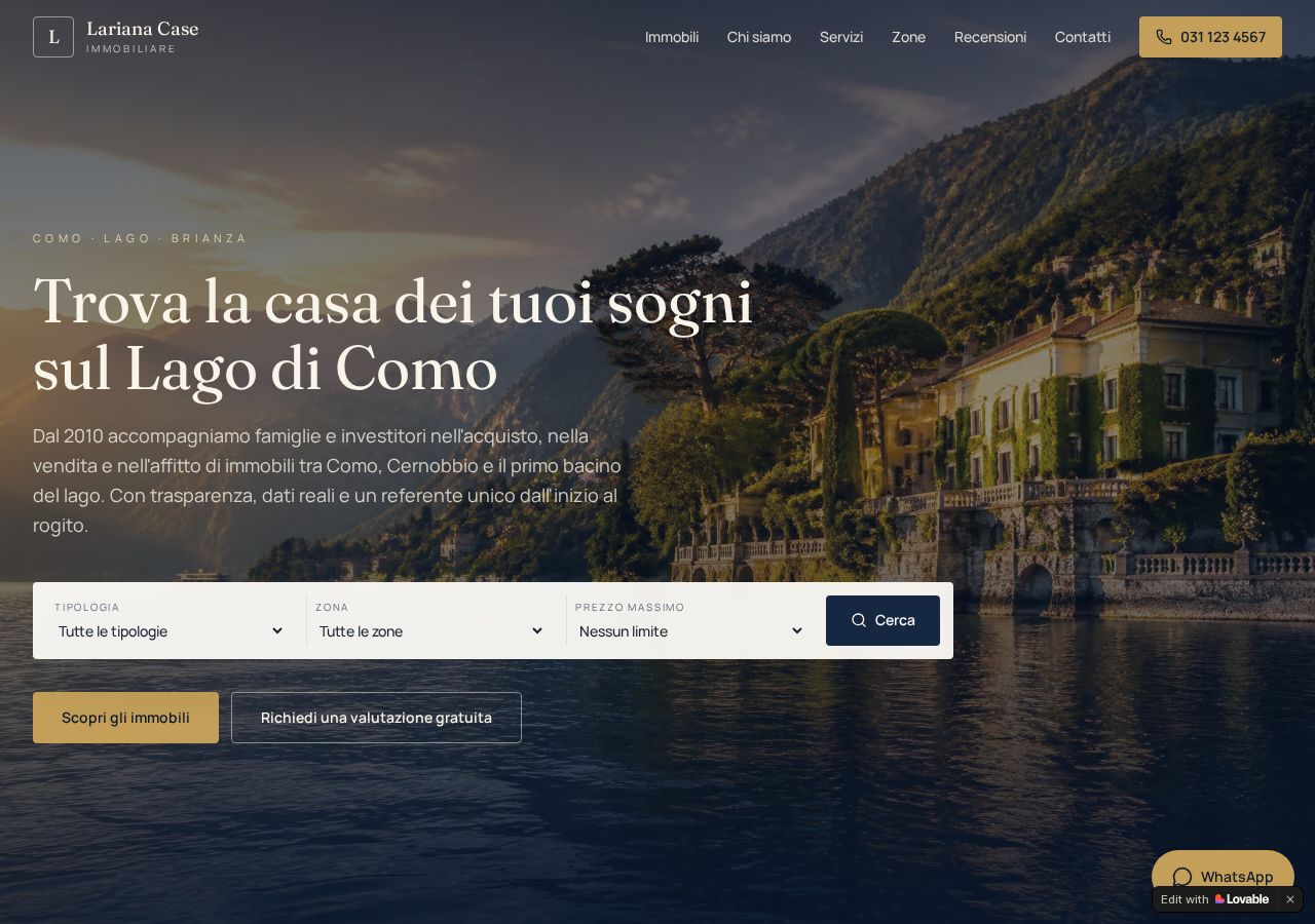 Anteprima del sito demo per agenzia immobiliare